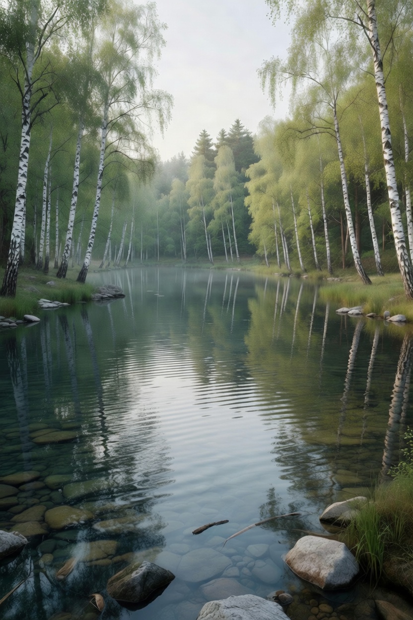 白樺の湖畔